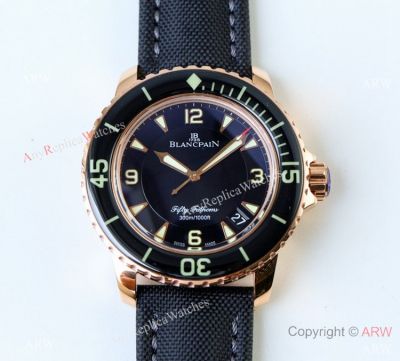 Swiss Grade Blancpain Fifty Fathoms Automatique Rose Gold Watch -  Best Replica 1:1